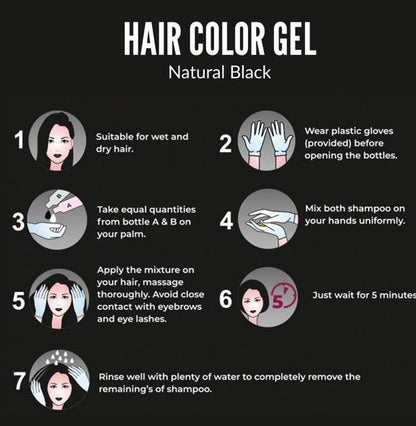 Fruit Vinegar Gel Based Black Hair Color