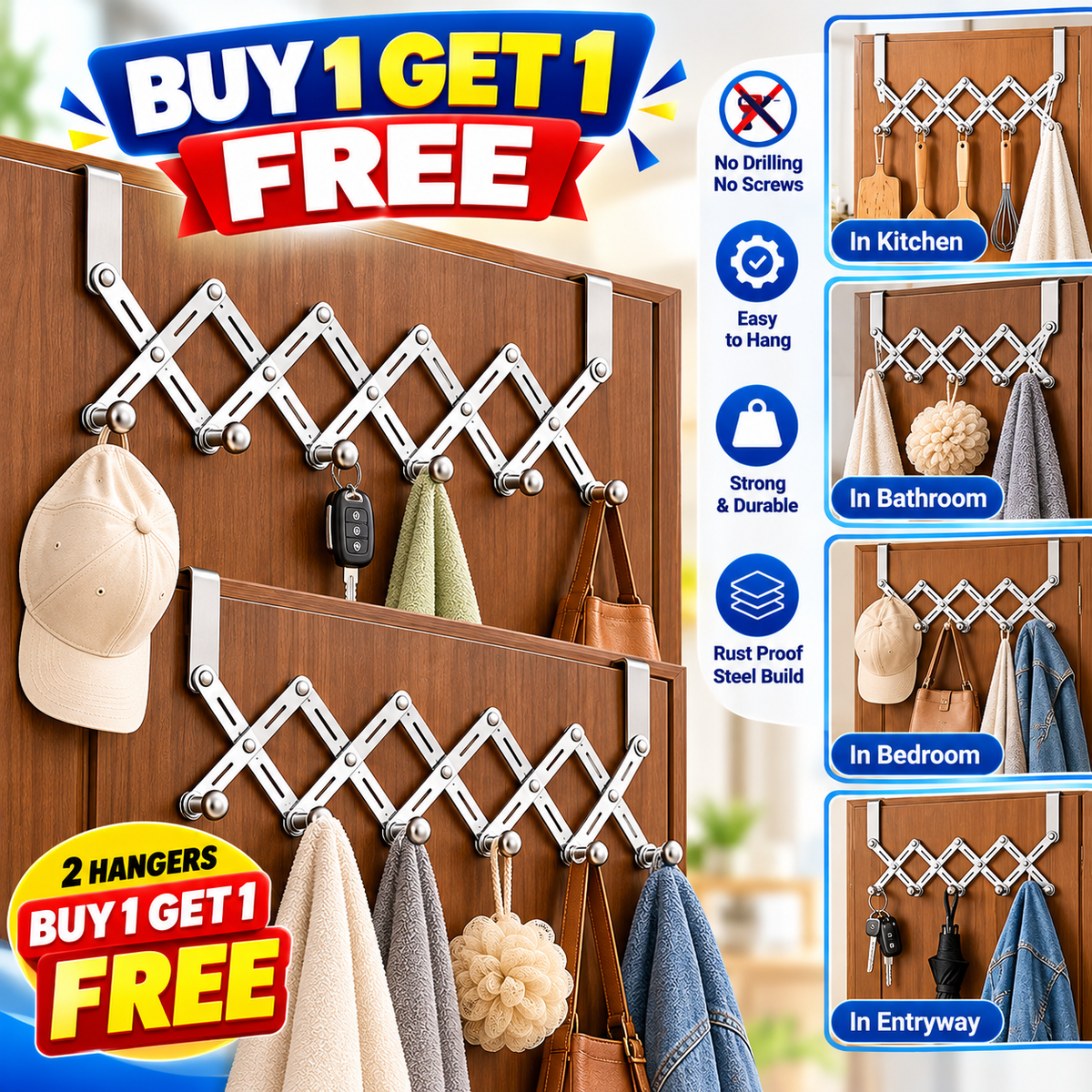 FlexiHook Door Hanger ✨BUY 1 GET 1 FREE🔥